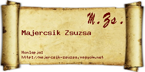 Majercsik Zsuzsa névjegykártya